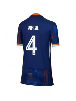 Niederlande Virgil van Dijk #4 Auswärtstrikot für Frauen EM 2024 Kurzarm